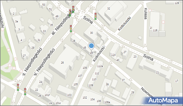 Poznań, Nowowiejskiego Feliksa, 43, mapa Poznania