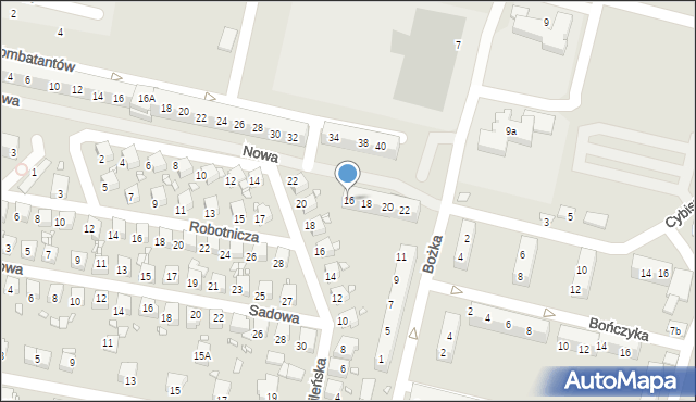 Prudnik, Nowa, 16, mapa Prudnik