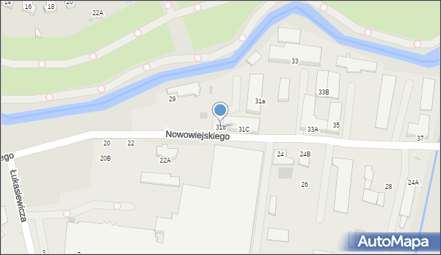 Pruszcz Gdański, Nowowiejskiego Feliksa, 31b, mapa Pruszcz Gdański