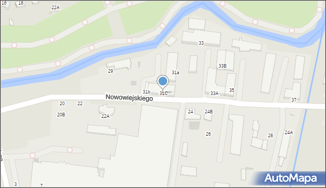 Pruszcz Gdański, Nowowiejskiego Feliksa, 31C, mapa Pruszcz Gdański