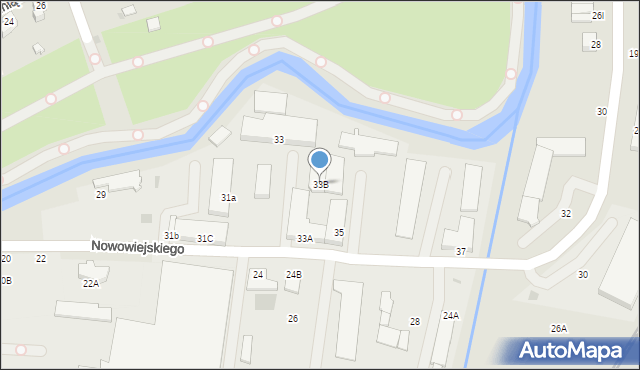 Pruszcz Gdański, Nowowiejskiego Feliksa, 33B, mapa Pruszcz Gdański