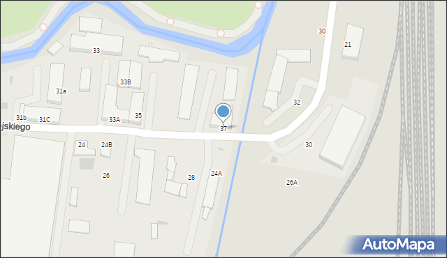 Pruszcz Gdański, Nowowiejskiego Feliksa, 37, mapa Pruszcz Gdański