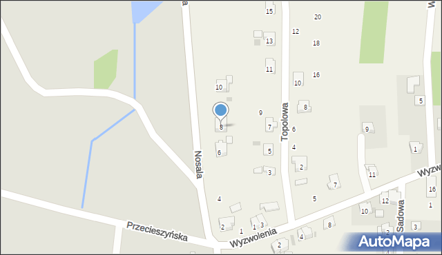 Przecieszyn, Nosala, 8, mapa Przecieszyn