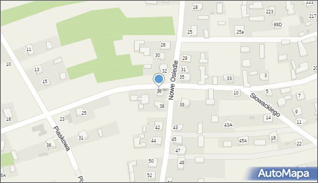 Przędzel, Nowe Osiedle, 36, mapa Przędzel