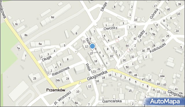 Przemków, Nowa, 14, mapa Przemków