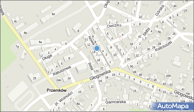 Przemków, Nowa, 15, mapa Przemków
