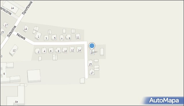 Przykona, Nowa, 13, mapa Przykona