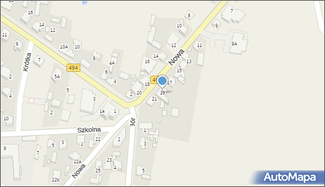 Przystajń, Nowa, 19, mapa Przystajń