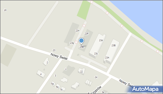 Puck, Nowy Świat, 23E, mapa Puck