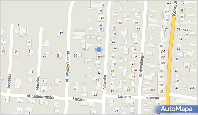 Pułtusk, Nowaka Alojzego, ppłk., 35, mapa Pułtusk
