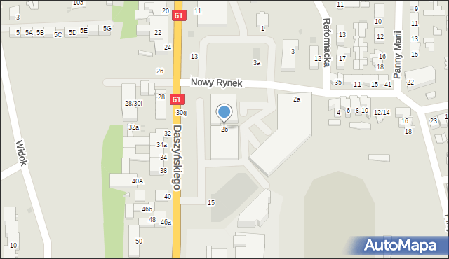 Pułtusk, Nowy Rynek, 2b, mapa Pułtusk