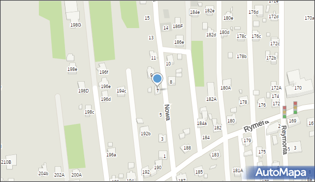 Radlin, Nowa, 7, mapa Radlin