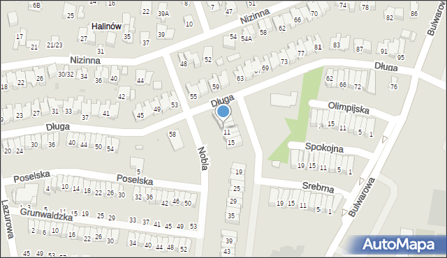 Radom, Nobla Alfreda, 9, mapa Radomia