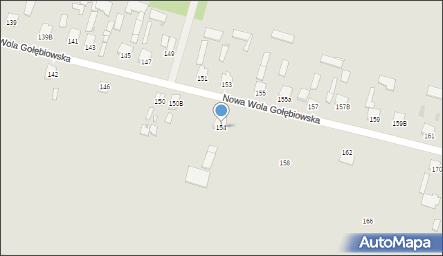 Radom, Nowa Wola Gołębiowska, 154, mapa Radomia