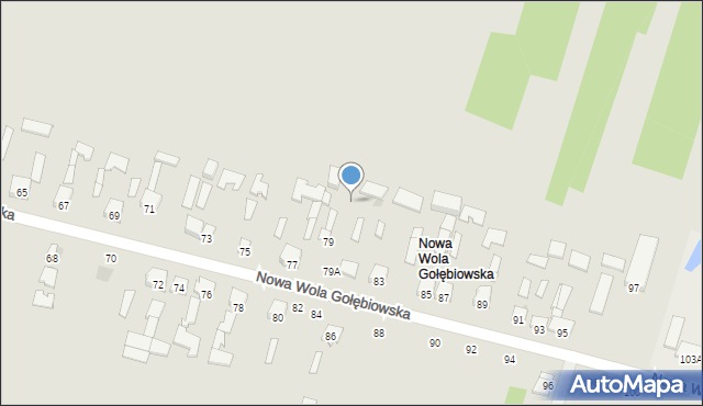 Radom, Nowa Wola Gołębiowska, 79A, mapa Radomia