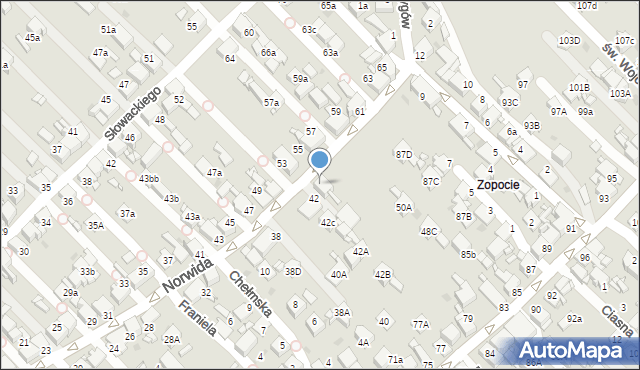 Radzionków, Norwida Cypriana Kamila, 44, mapa Radzionków