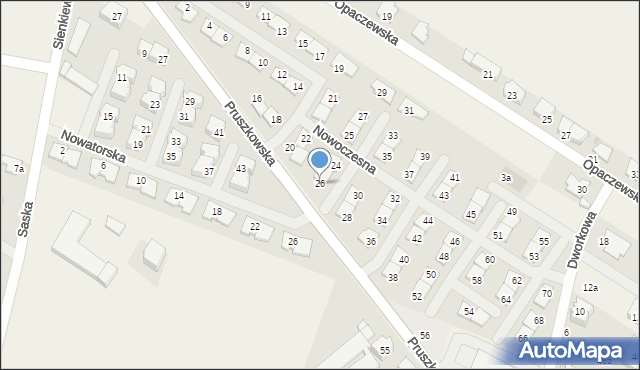 Raszyn, Nowoczesna, 26, mapa Raszyn