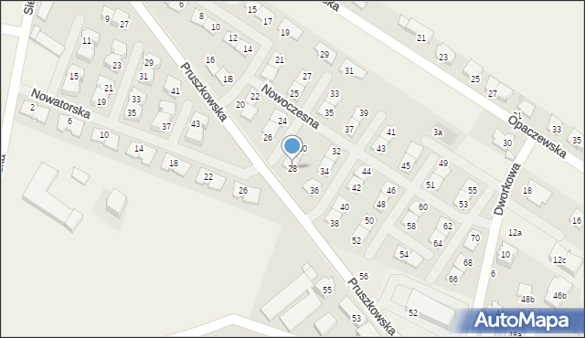 Raszyn, Nowoczesna, 28, mapa Raszyn