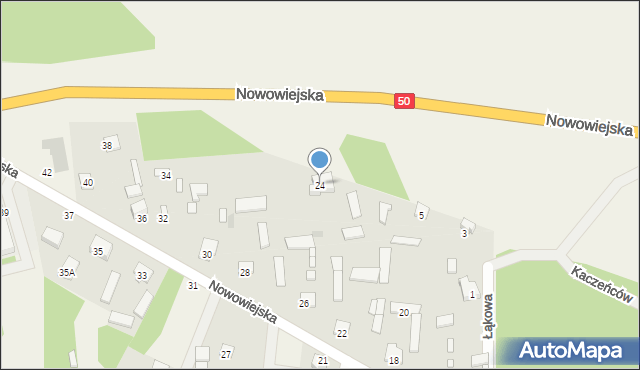 Regut, Nowowiejska, 24, mapa Regut