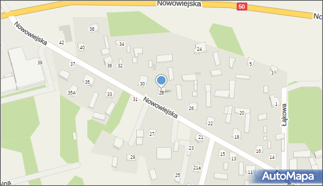 Regut, Nowowiejska, 28, mapa Regut