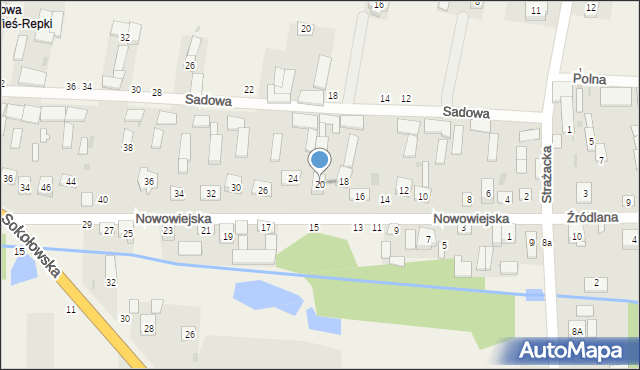 Repki, Nowowiejska, 20, mapa Repki