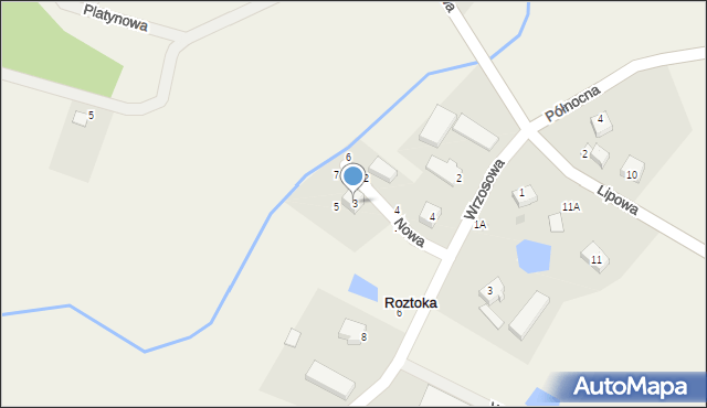 Roztoka, Nowa, 3, mapa Roztoka