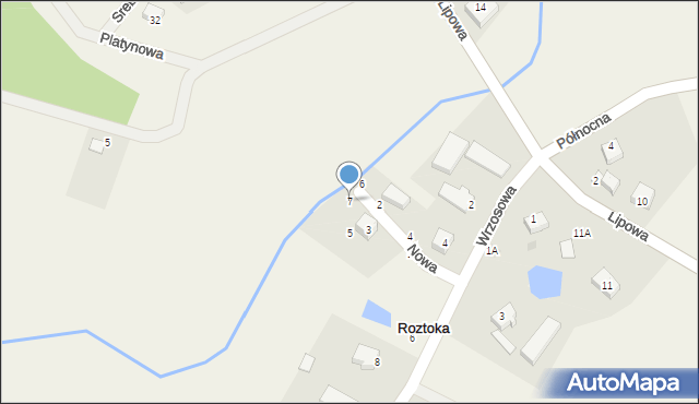 Roztoka, Nowa, 7, mapa Roztoka