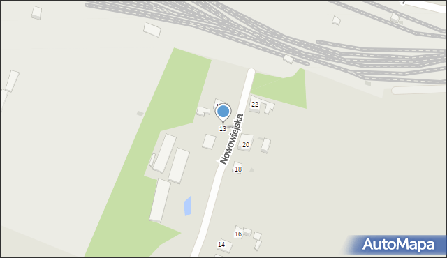 Ruda Śląska, Nowowiejska, 13, mapa Rudy Śląskiej