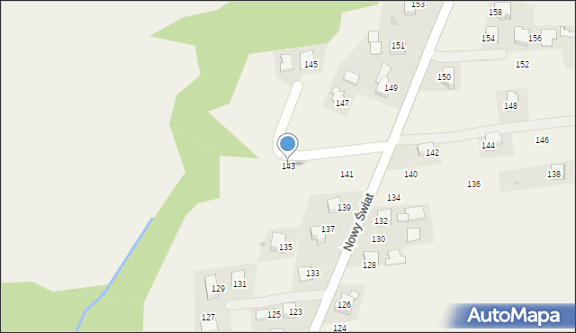 Rybna, Nowy Świat, 143, mapa Rybna