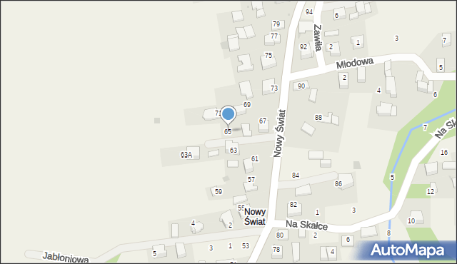 Rybna, Nowy Świat, 65, mapa Rybna