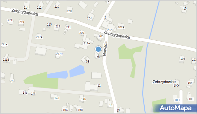 Rybnik, Norwida Cypriana Kamila, 6a, mapa Rybnika