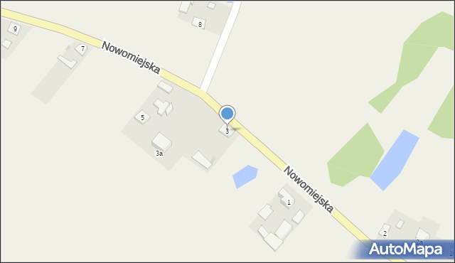 Rybno, Nowomiejska, 3, mapa Rybno