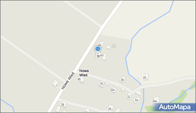 Rymanów, Nowa Wieś, 38, mapa Rymanów