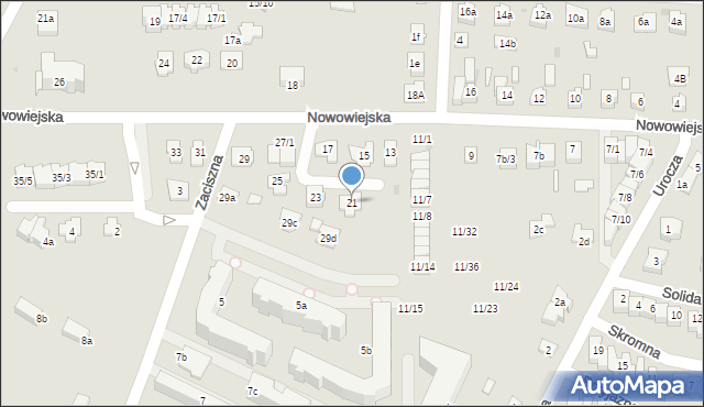 Rzeszów, Nowowiejska, 21, mapa Rzeszów