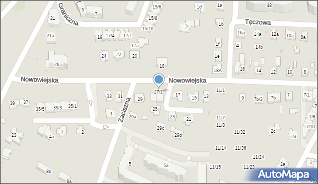 Rzeszów, Nowowiejska, 27/1, mapa Rzeszów