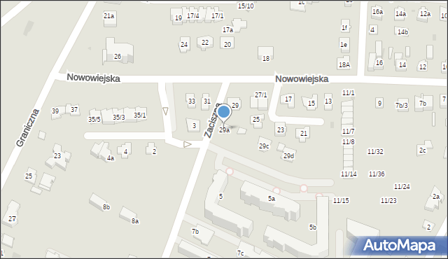 Rzeszów, Nowowiejska, 29a, mapa Rzeszów