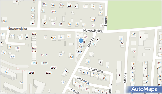 Rzeszów, Nowowiejska, 7/8, mapa Rzeszów