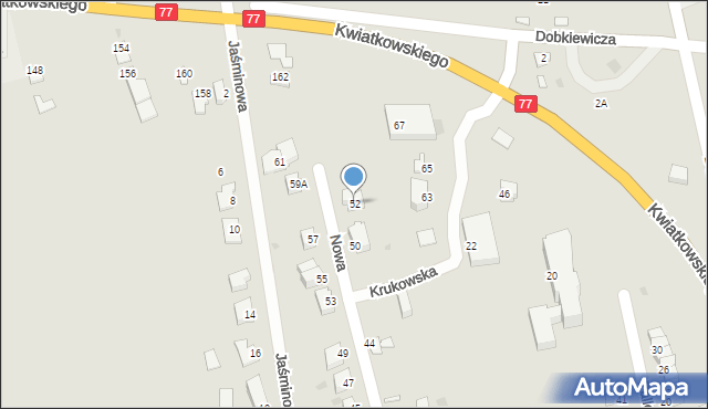 Sandomierz, Nowa, 52, mapa Sandomierza