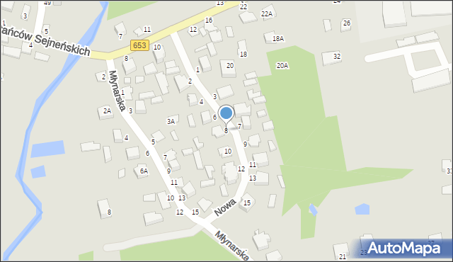 Sejny, Nowa, 8, mapa Sejny