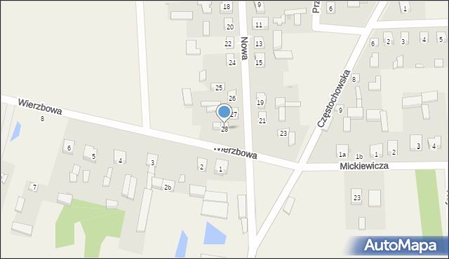 Siemkowice, Nowa, 28, mapa Siemkowice