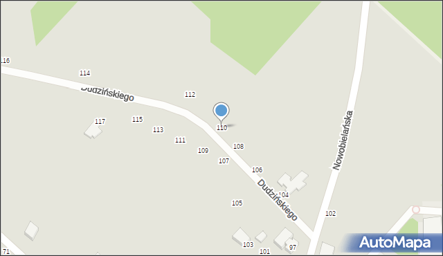 Skierniewice, Nowobielańska, 110, mapa Skierniewic