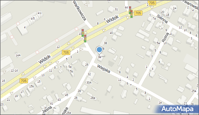 Skierniewice, Nowobielańska, 34, mapa Skierniewic