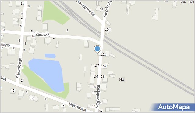 Skierniewice, Nowomiejska, 109, mapa Skierniewic