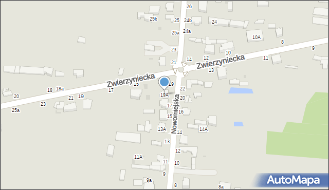 Skierniewice, Nowomiejska, 19A, mapa Skierniewic