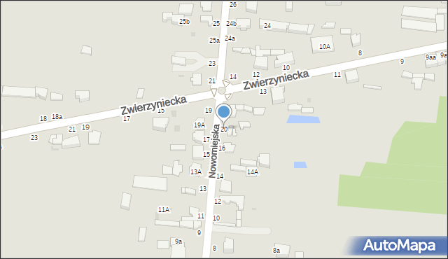 Skierniewice, Nowomiejska, 20, mapa Skierniewic