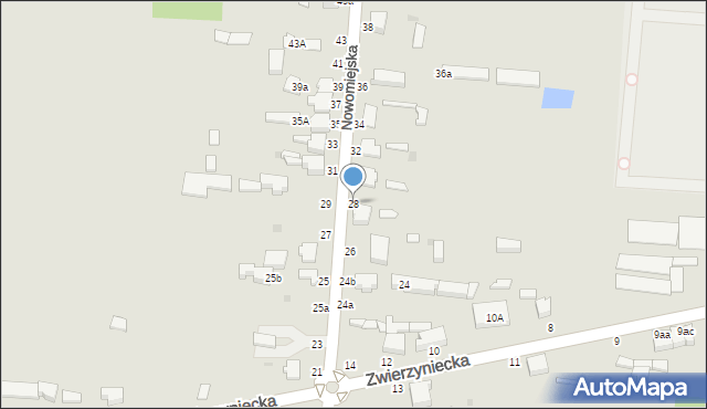 Skierniewice, Nowomiejska, 28, mapa Skierniewic