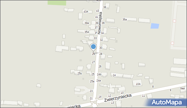 Skierniewice, Nowomiejska, 29, mapa Skierniewic