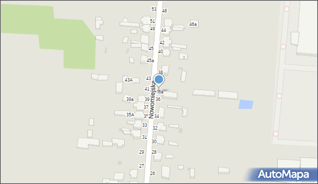 Skierniewice, Nowomiejska, 36a, mapa Skierniewic