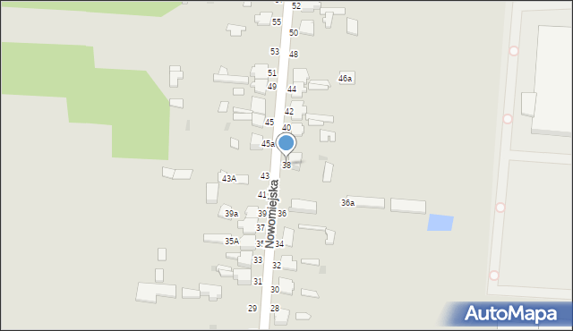 Skierniewice, Nowomiejska, 38, mapa Skierniewic