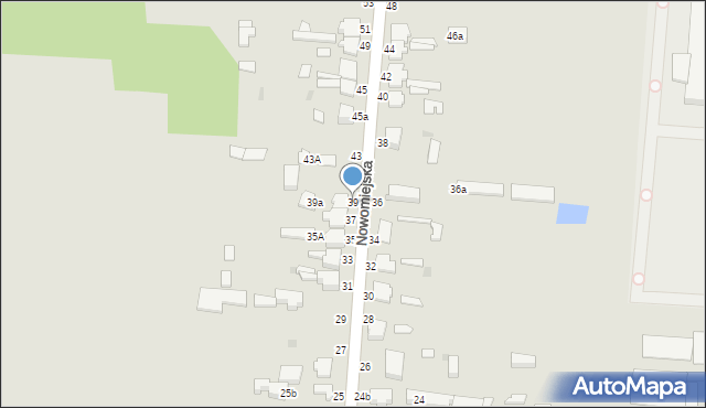 Skierniewice, Nowomiejska, 39, mapa Skierniewic